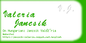 valeria jancsik business card